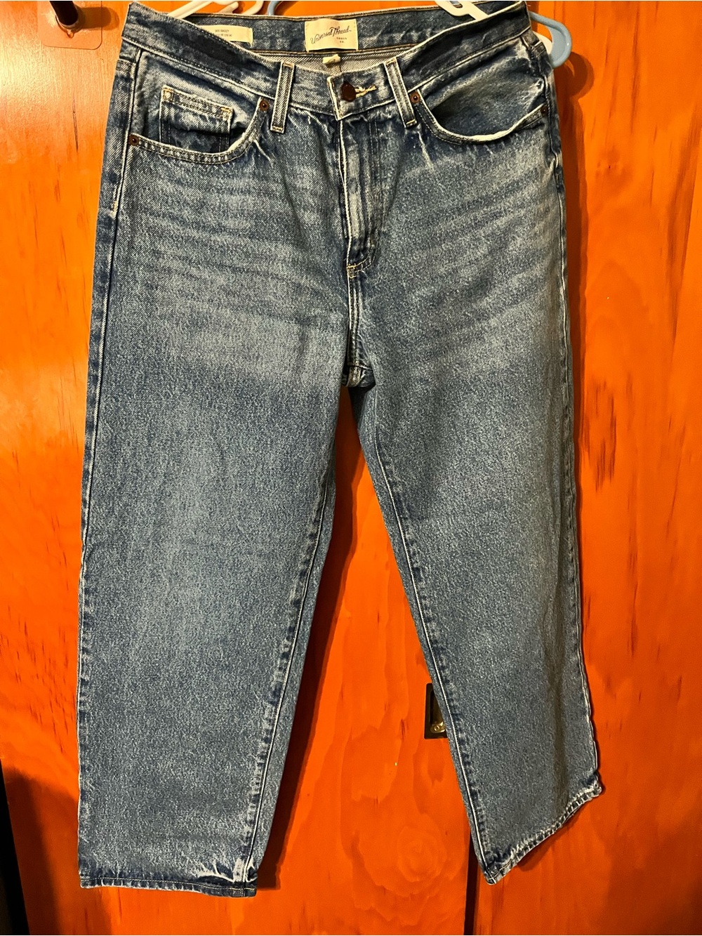 Universal Thread Straight-Leg Blue Denim Jeans